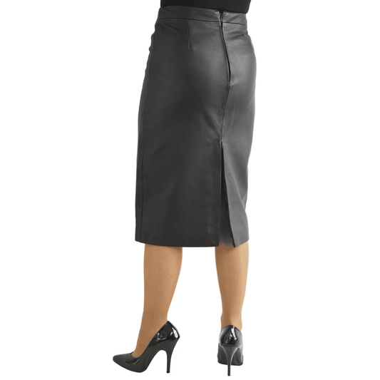 Soft Lambskin Pencil below knee Skirt