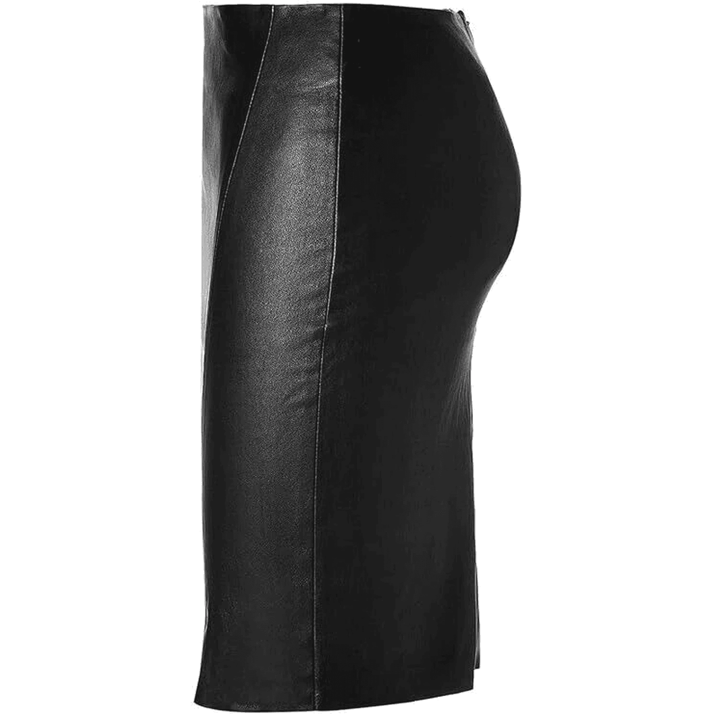 Genuine Lambskin Above-Knee Skirt