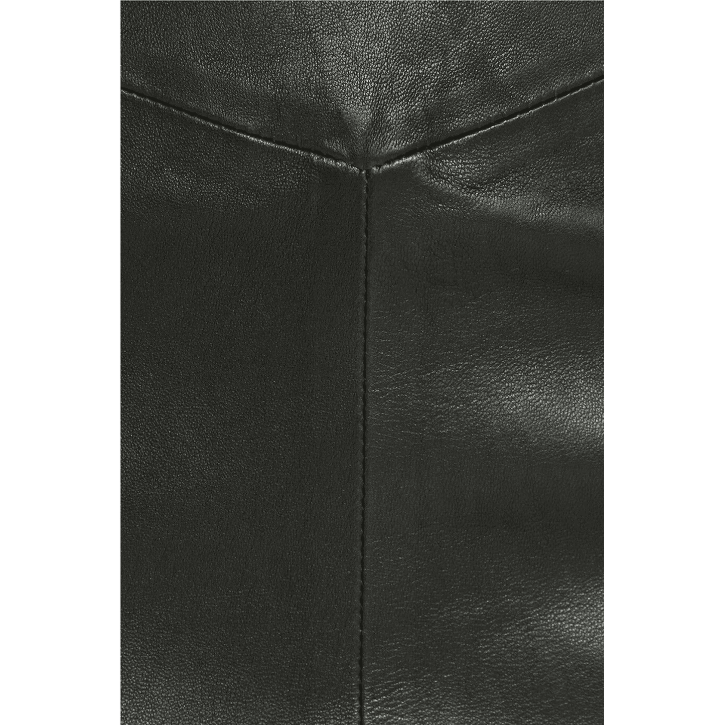 Lambskin Leather Pencil Skirt with Panel Seams